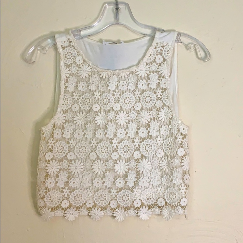 Cream Crop Top